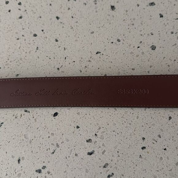 Daniel Cremieux Signature Men's Size 38 Brown Italian Leather Belt Solid Brass - Picture 3 of 12
